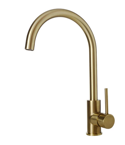 Stainless steel golden kitchen faucet