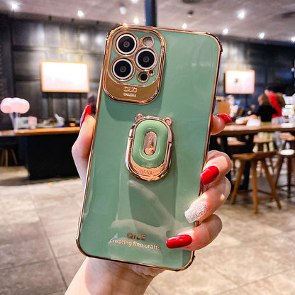 Boucho Luxury electroplating phone case for iphone 12 Pro MAX 11 Pro XS XR X SE 6 6s 7 8 plus 12Mini Phone Holder Ring Grip Case