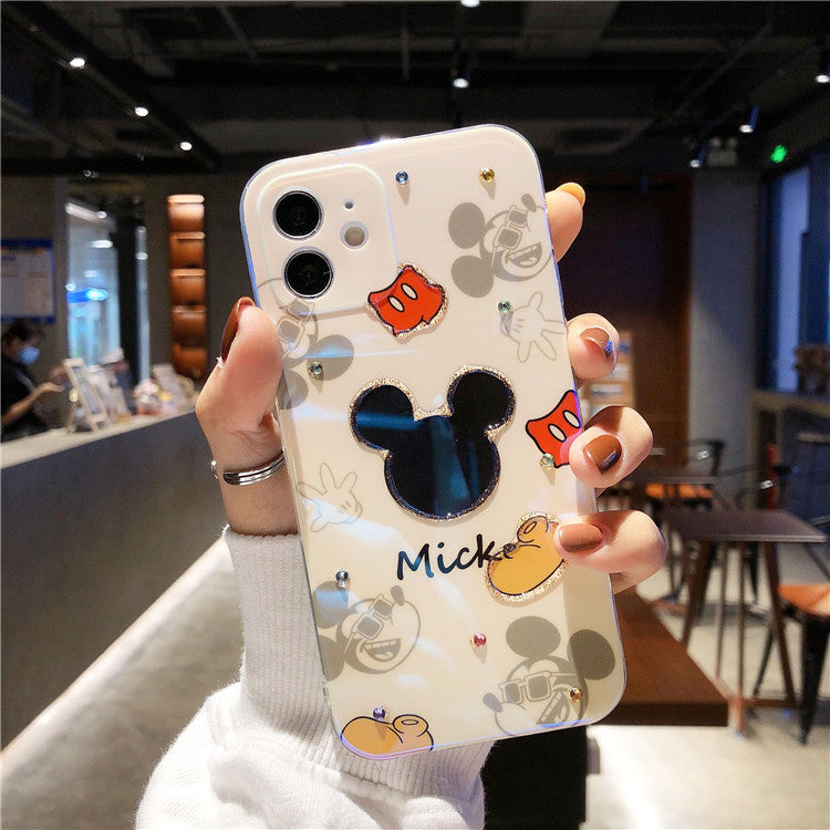 Loose Minnie Minnie Suitable For Apple 12pro Mobile Phone Cover Lovely 8 Flash Drill iPhone11promax Soft Case Soft Case