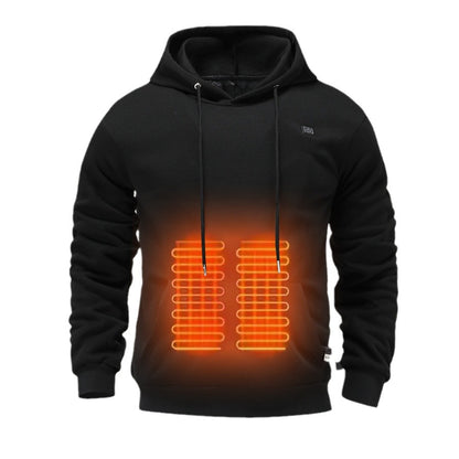 Hooded heating sweatshirt men's USB heating sweatshirt warm outdoor electric heating