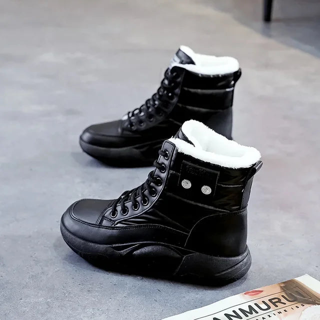 Winter Snow Boots for Women Cotton Shoes Ladies Plush Ankle Boots Chunky Women Sneaker Warm High Top Ankle Boot Botas Mujer