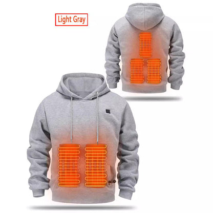 Hooded heating sweatshirt men's USB heating sweatshirt warm outdoor electric heating