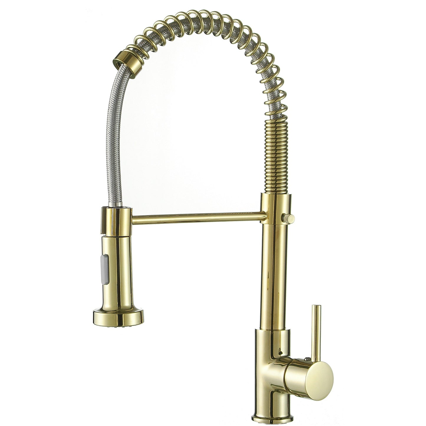 All copper spring faucet, kitchen sink with rotatable