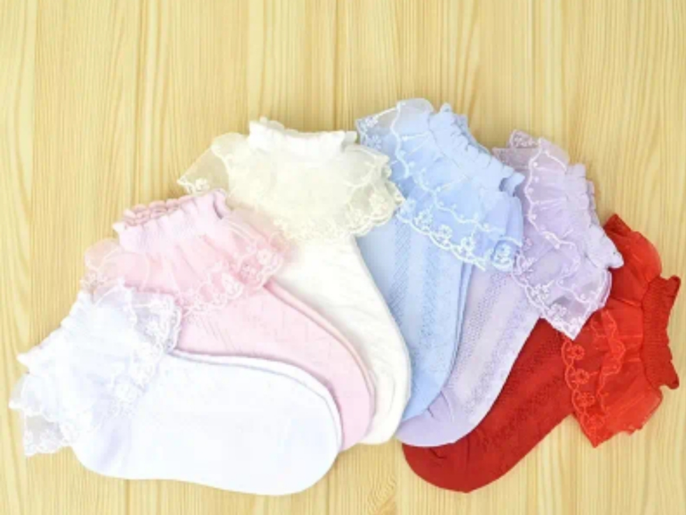 6 paires de chaussette basses en cotton mélangé pour enfants