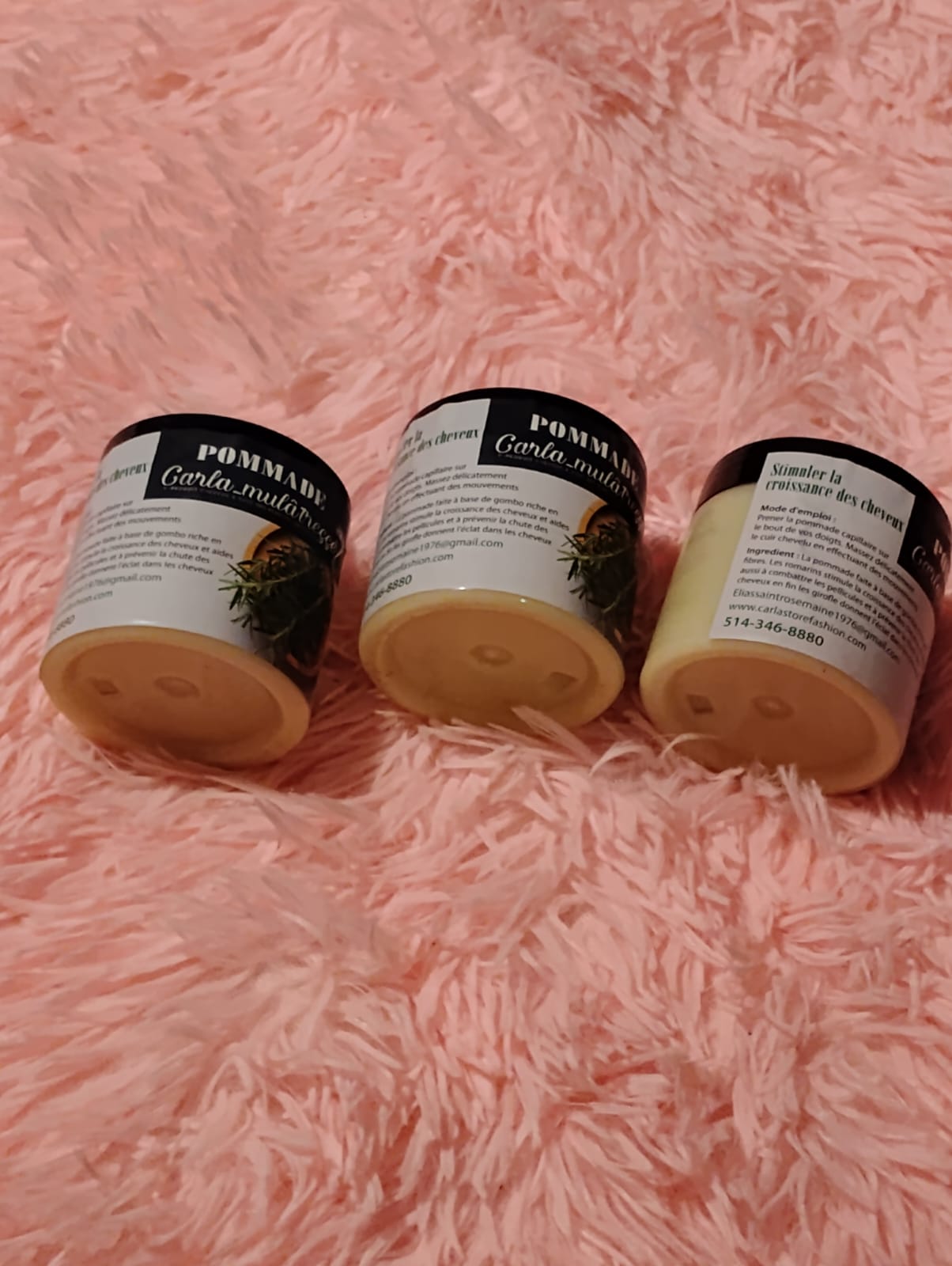 Pommade Carla-mulâtresse 100% bio 6oz faite à base de gombo, Romarin,girofle,l'huile de jojoba,l'huile de ricin,l'huile olive,l'huile d'avocat et beaucoup l'huile essentiel.Carla-mulâtress solution pour les cheveux crepus,indisciplinés,alopecie, chutes