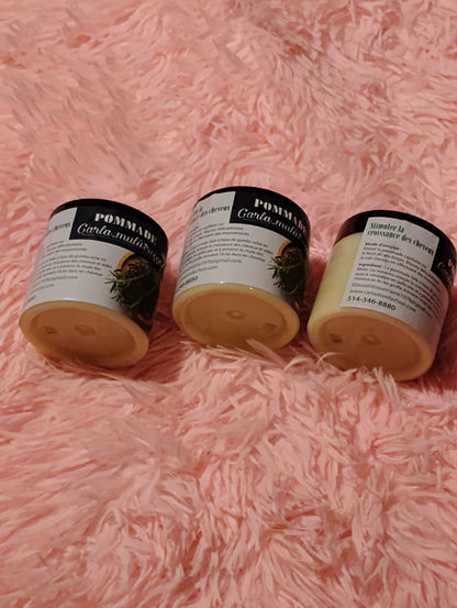 Pommade Carla-mulâtresse 100% bio 6oz faite à base de gombo, Romarin,girofle,l'huile de jojoba,l'huile de ricin,l'huile olive,l'huile d'avocat et beaucoup l'huile essentiel.Carla-mulâtress solution pour les cheveux crepus,indisciplinés,alopecie, chutes