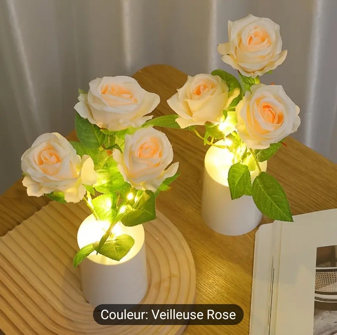 1pc bouquet de rose artificielle ,veilleuse, lampe de chevet creative pour chambre à coucher - Carlastore1pc bouquet de rose artificielle ,veilleuse, lampe de chevet creative pour chambre à coucherCarlastoreCarlastore