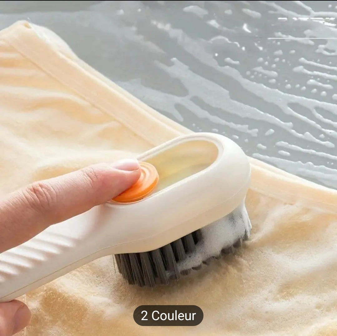 1pc brosse à chaussures avec porte-liquide,brosse à liquide multifonctionnelle