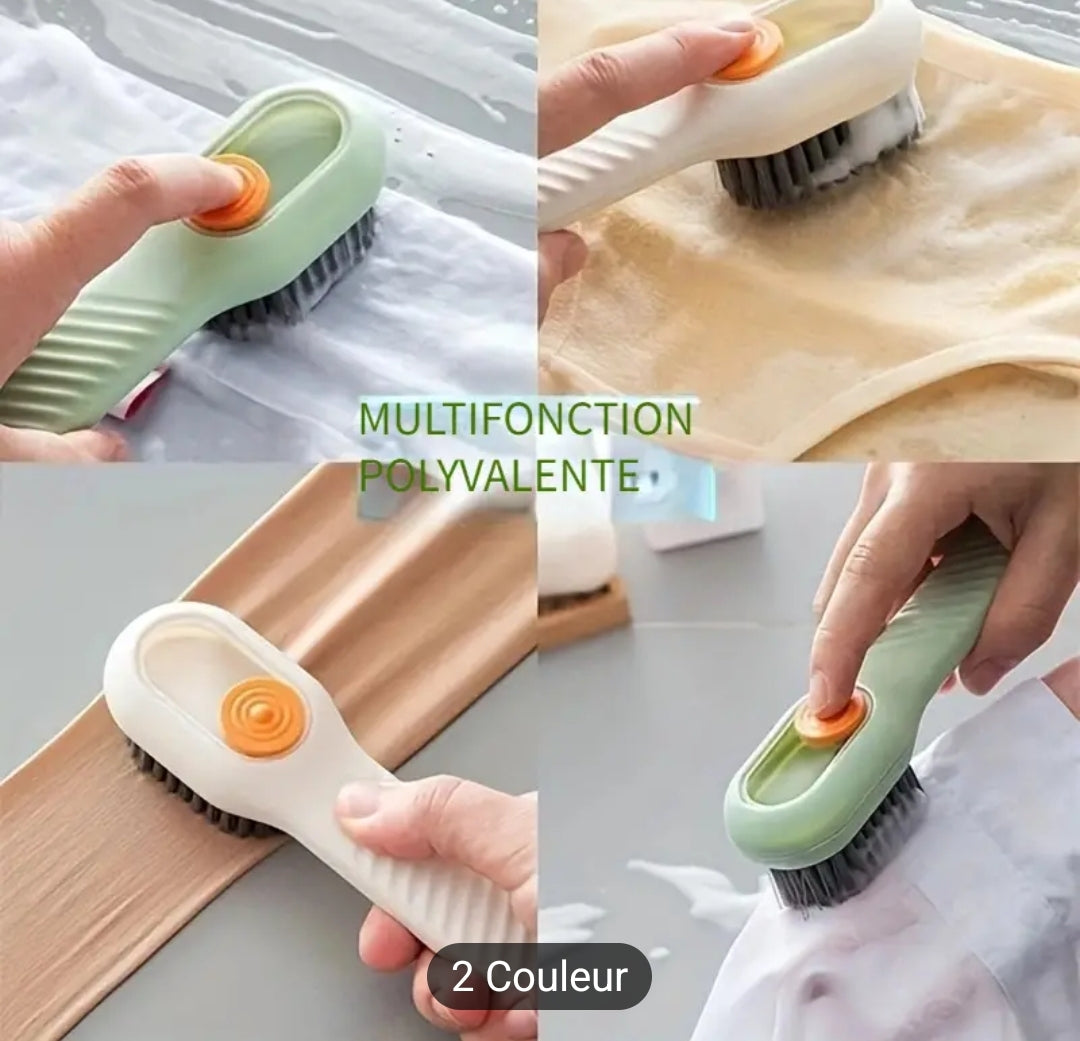 1pc brosse à chaussures avec porte-liquide,brosse à liquide multifonctionnelle