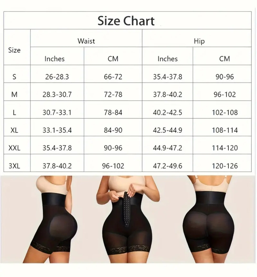 Gaine amincissante taille haute3 rangée de crochets pour  femme avec bordure en dentelle, body shaper sans couture pour robe