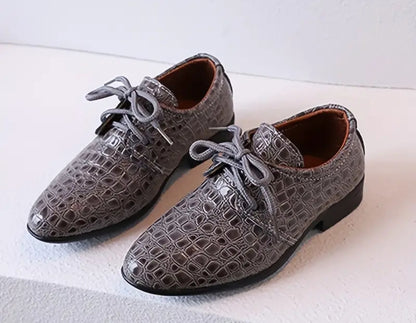 Chaussures habillés pour garçons avec lacets, antidérapant pour la fête et toute saison