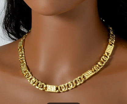 Ensemble de bijoux de mode hip hop-collier et bracelet en cuivre ,parfait pour le quotidien