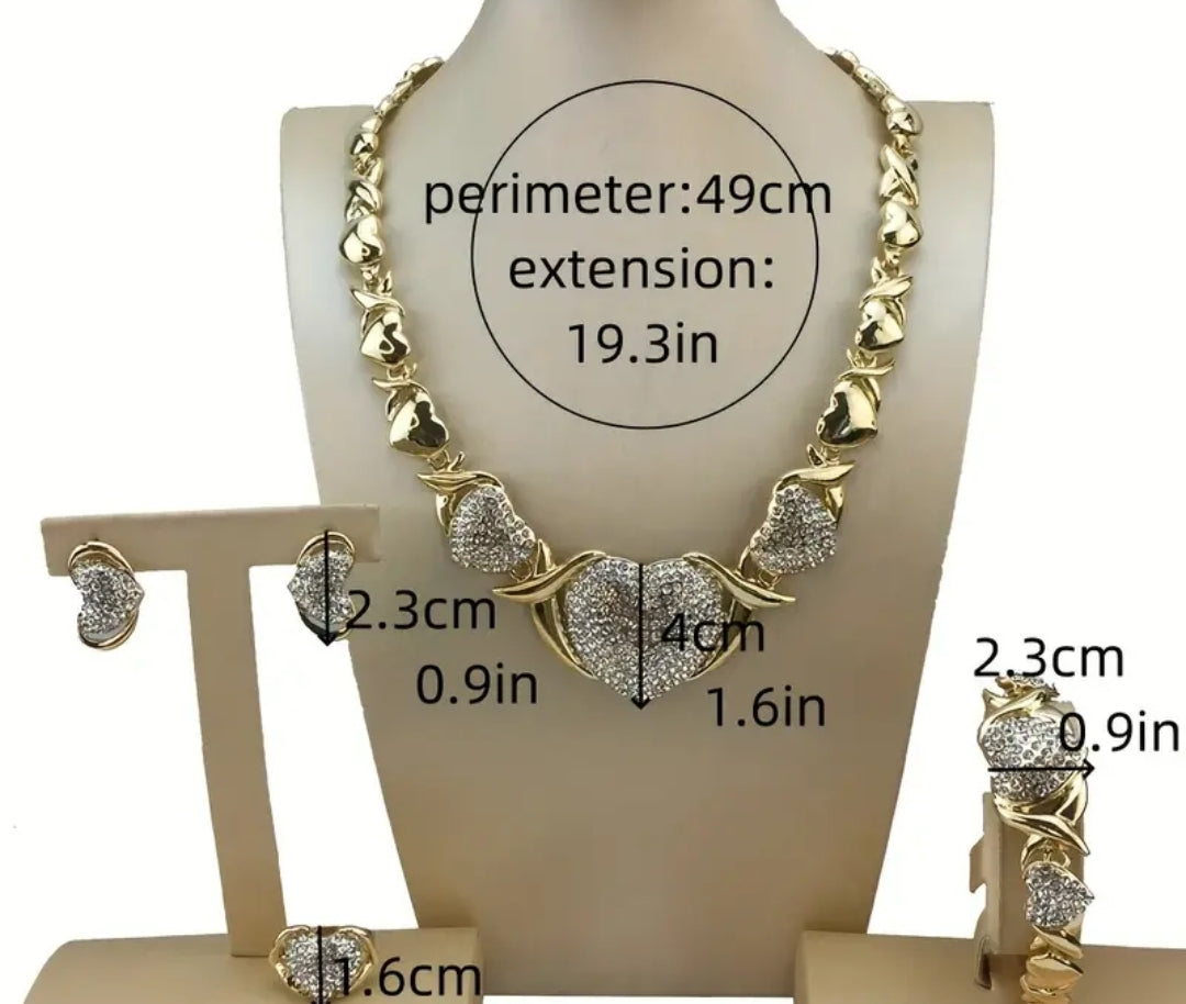 Ensemble de bijoux chic pour femme yuminglai-collier,bracelet et boucles d'oreille en alliage de zinc