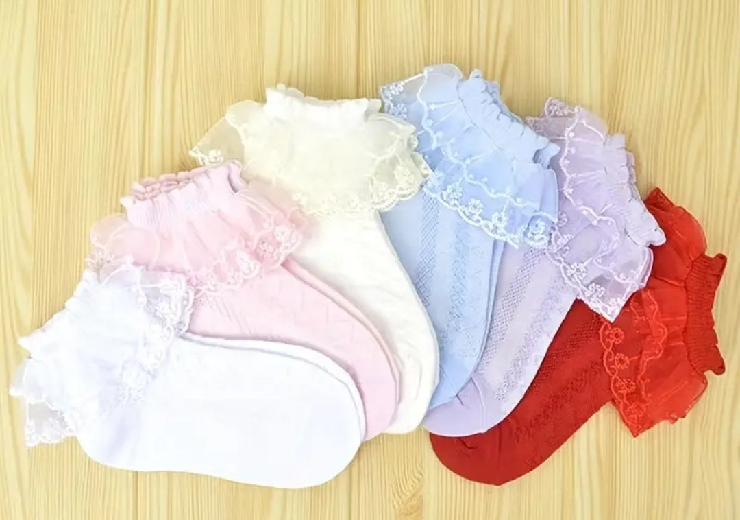 6 paires de chaussette basses en cotton mélangé pour enfants