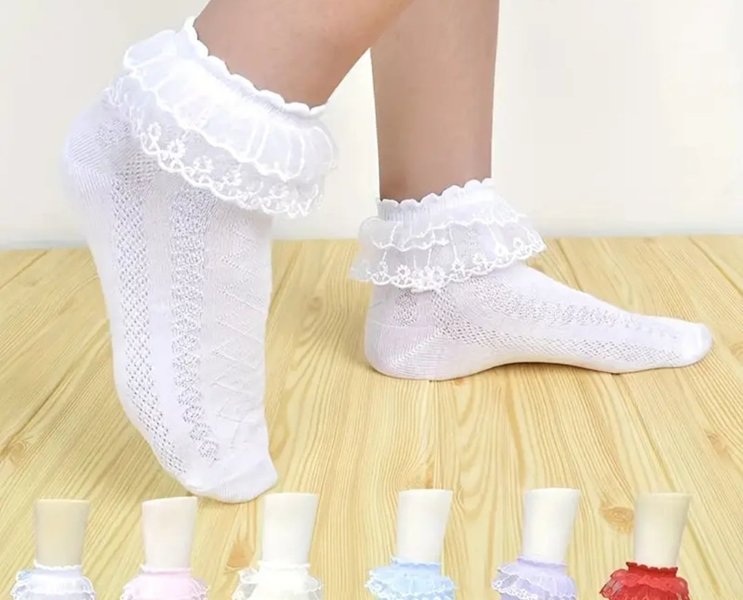 6 paires de chaussette basses en cotton mélangé pour enfants