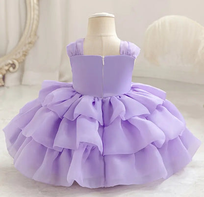 Robe en tulle à fleurs pour fillettes la princesse sans manche pour les occasions spéciales, pour les fêtes et activités en plein air