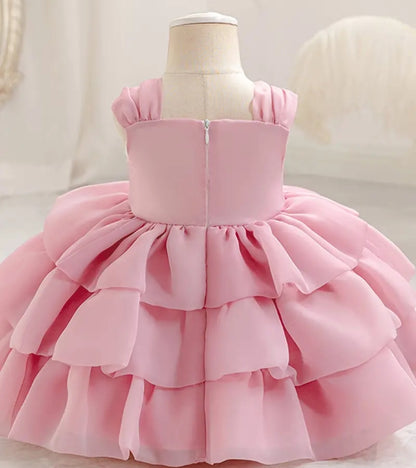 Robe en tulle à fleurs pour fillettes la princesse sans manche pour les occasions spéciales, pour les fêtes et activités en plein air