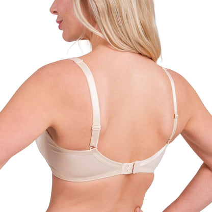 Lace-Trim Full-Coverage Support Bra – Breathable, Elegant & Underwire Everyday Lingerie (Black, Skin, White)