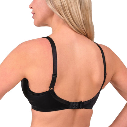 Lace-Trim Full-Coverage Support Bra – Breathable, Elegant & Underwire Everyday Lingerie (Black, Skin, White)