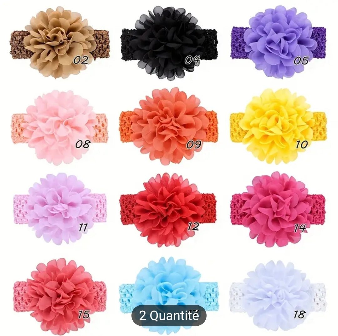 18 pieces mignon en mousseline de soie fleur tricot bandeau doux et confortable respirant elastique décoratif cheveux accessoires photographie accessoires pour bébé fille - Carlastore18 pieces mignon en mousseline de soie fleur tricot bandeau doux et confortable respirant elastique décoratif cheveux accessoires photographie accessoires pour bébé filleCarlastoreCarlastore