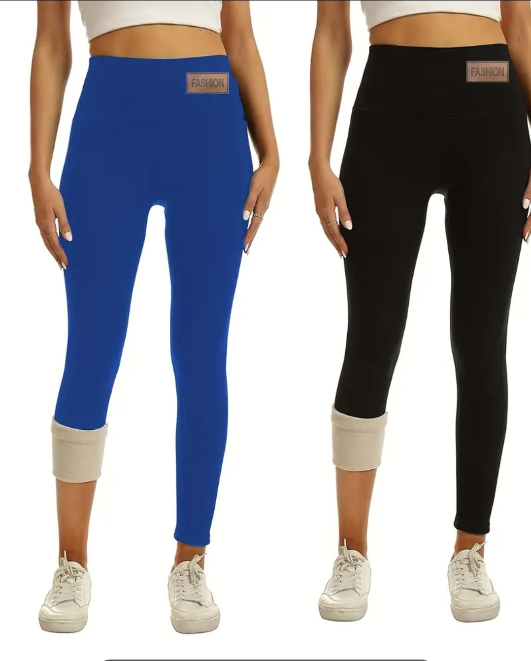 Collant en polaires pour femme ,leggings en polyester elastique avec ceinture elastique, couleur unie, tissus tricoté, confort chaud pour automnes et hiver