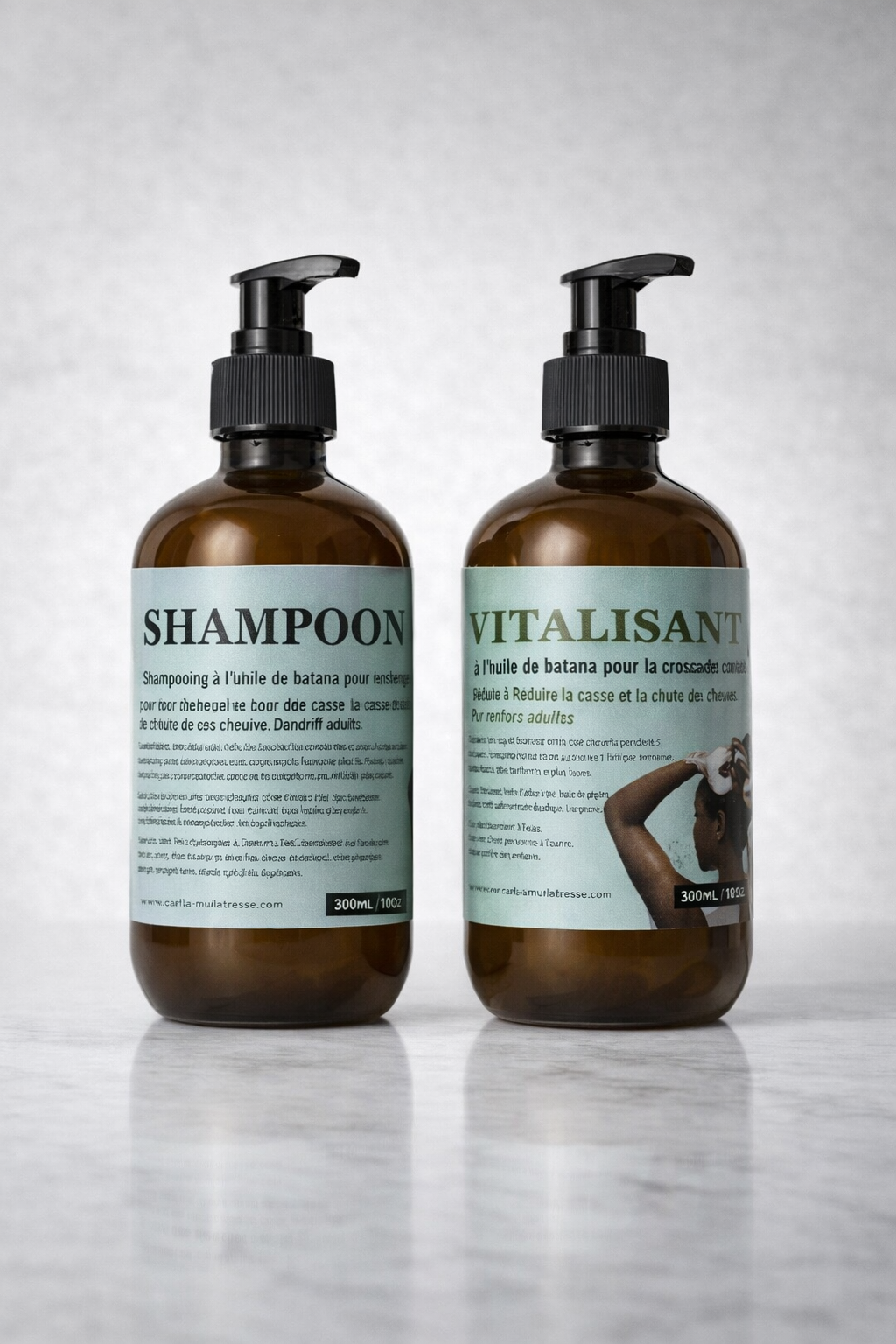 Carla-mulatresse shampoing et revitalisant 300g chacun à base de batana pour la croissance des cheveux, stimuler la pousse des cheveux, hydrater et augmenter le volume