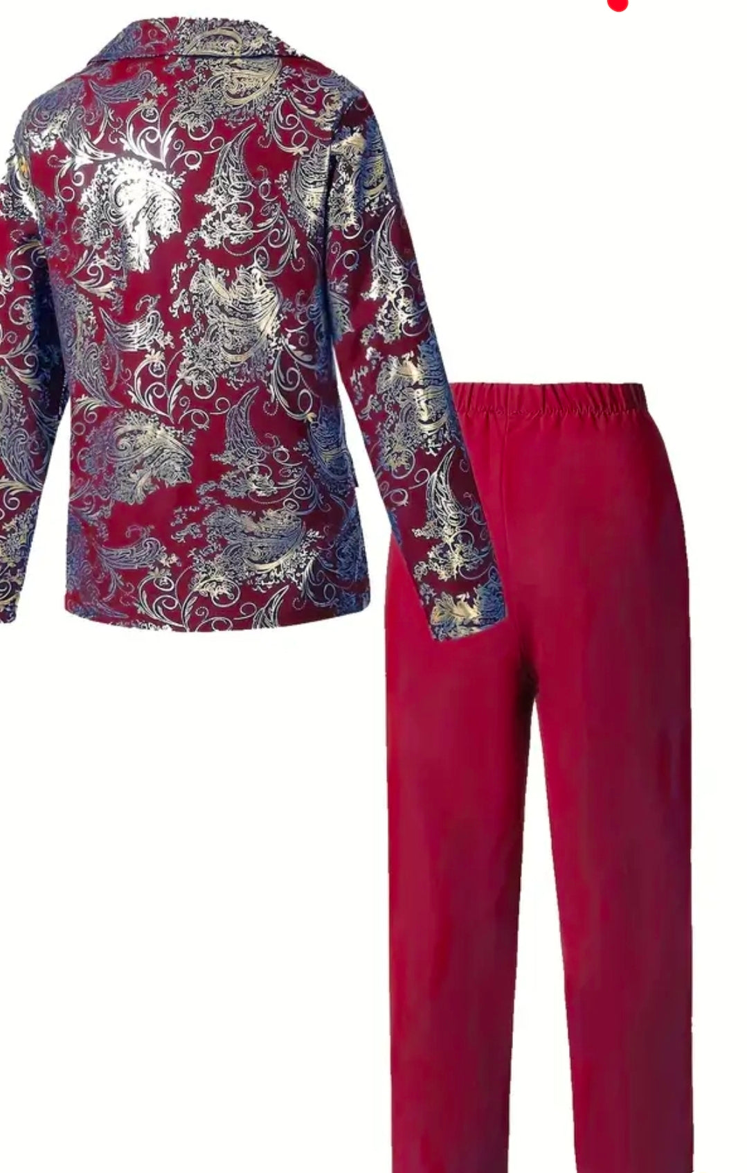 Costume Elegant pour occasion formelle 2 pièces design florale doré et vert,ensemble deux pièces pour jeunes hommes,tissus premium,finition soignée,tenue sophistiqué