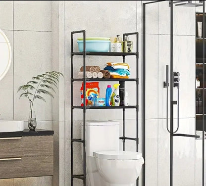 1 étagère de rangement pour salle de bain, organisateur autoportant en plastique,étagère à 3 niveaux au dessus la toilette pour les articles de toilette - Carlastore1 étagère de rangement pour salle de bain, organisateur autoportant en plastique,étagère à 3 niveaux au dessus la toilette pour les articles de toiletteCarlastoreCarlastore