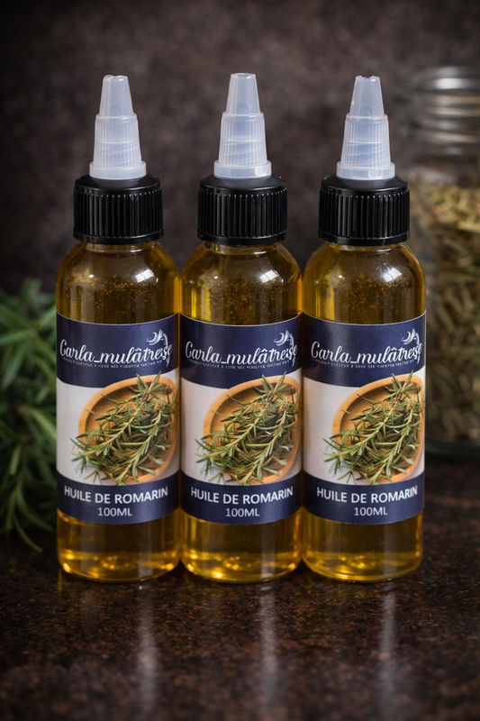 Carla-mulatresse l'huile à base de gombo riche en fibres, Romarin stimuler la croissance des cheveux, girofle et gingembre etc..... pour tout type de cheveux