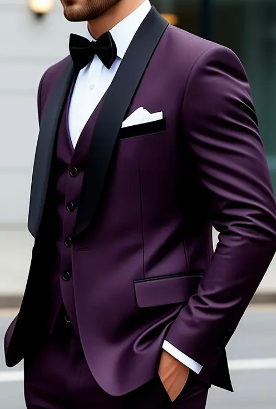 Ensemble de costume décontracté hommes de 3 pièces