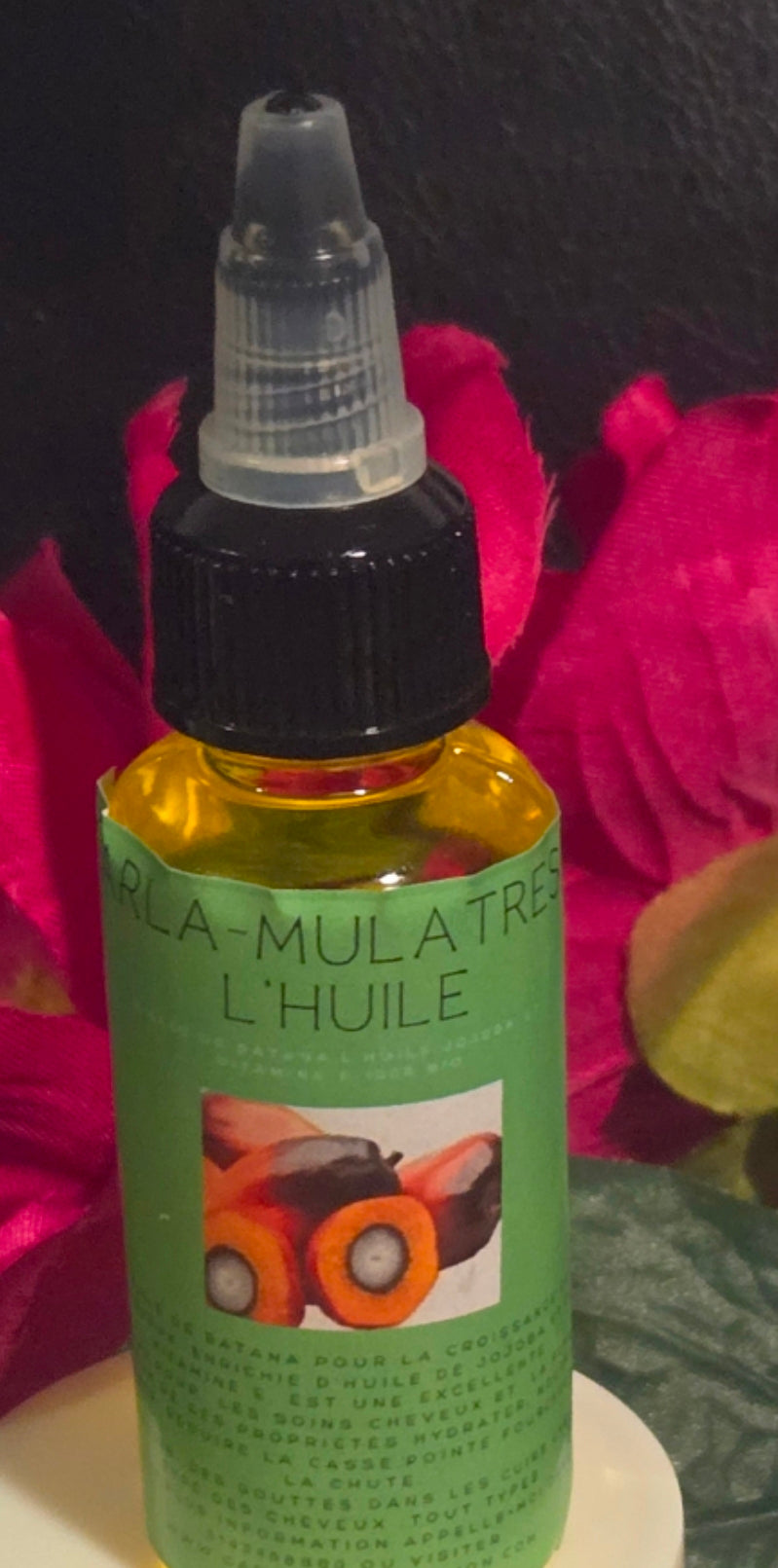 Carla-mulatresse à base de l'huile batana 100% bio pour la croissance des cheveux, stimuler,hydrater et augmenter le volume