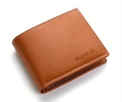 Portefeuille personnalisable pour homme ,1 pièces porte-carte en simili cuir avec nom personnalisé,style professionnel  bifold court ,motif de lettre artistique accessoires de mode pour hommes