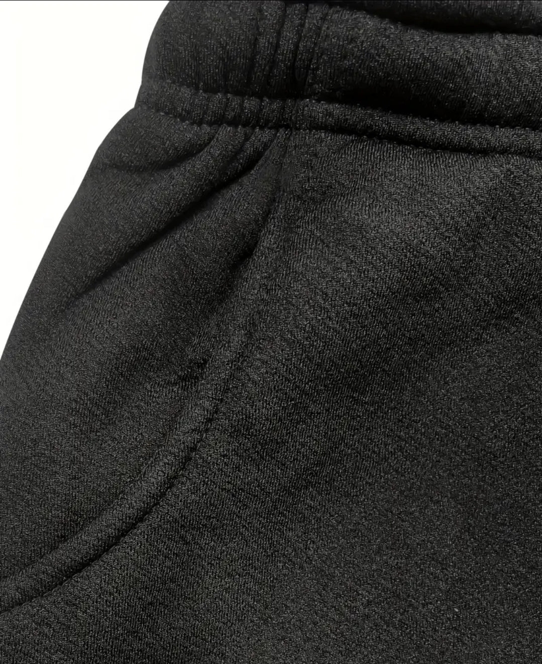 Joggers doublés en polaires pour hommes pour hiver avec taille en cordon et poches