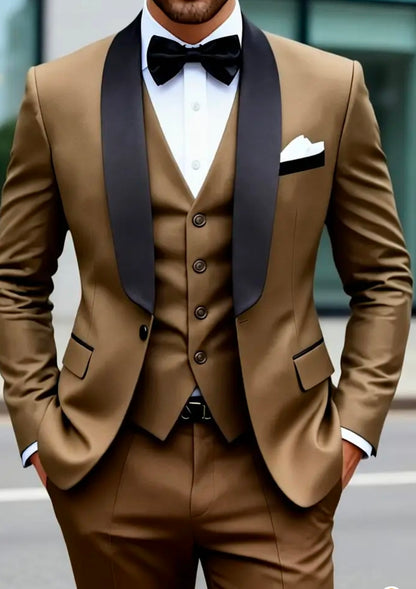 Ensemble de costume décontracté hommes de 3 pièces