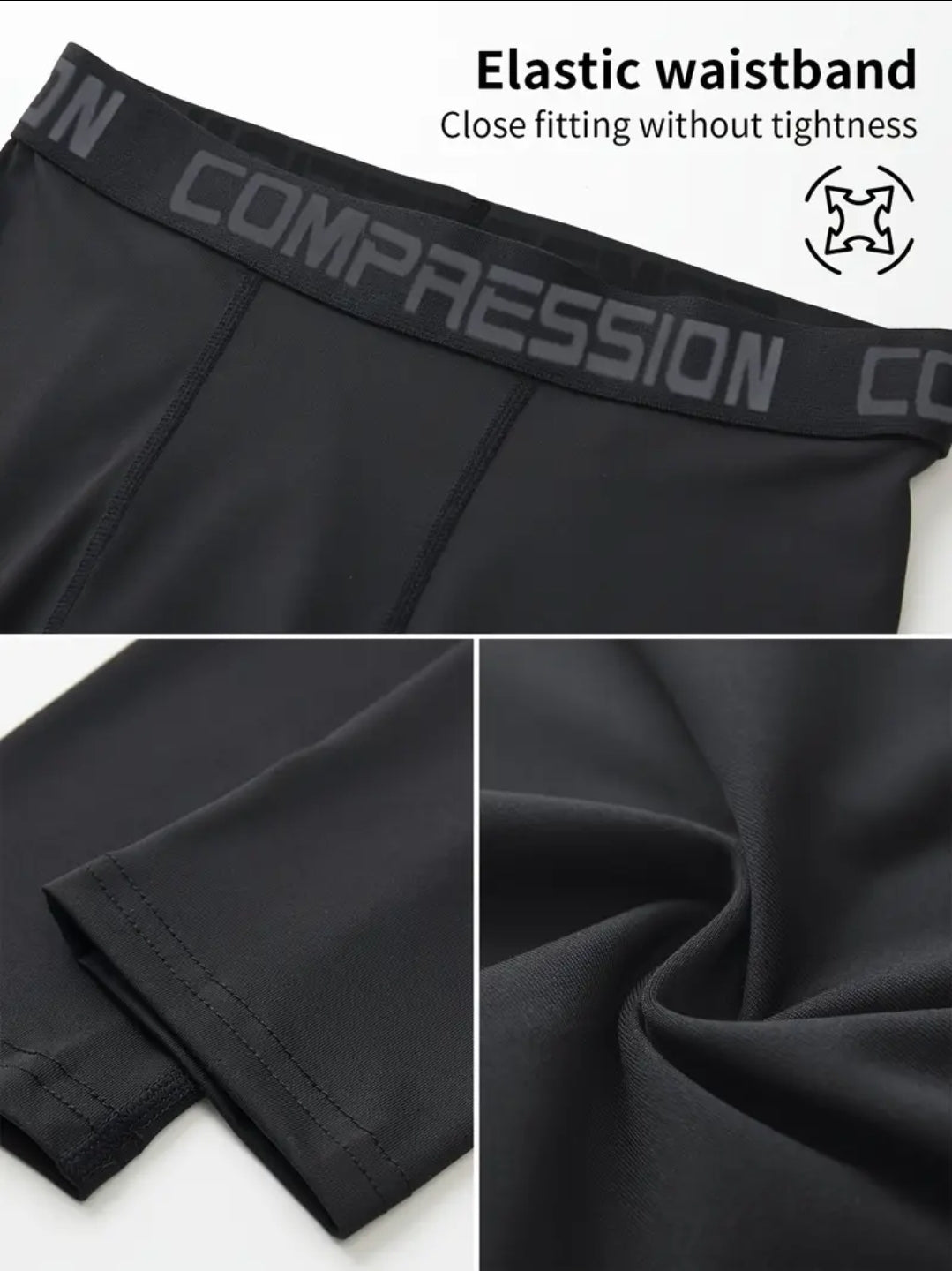 Telaleo 2pcs pantalon de compressions thermique pour hommes, collant de sport polaires athlétique, vêtements de base pou temps froid équipement d'hiver