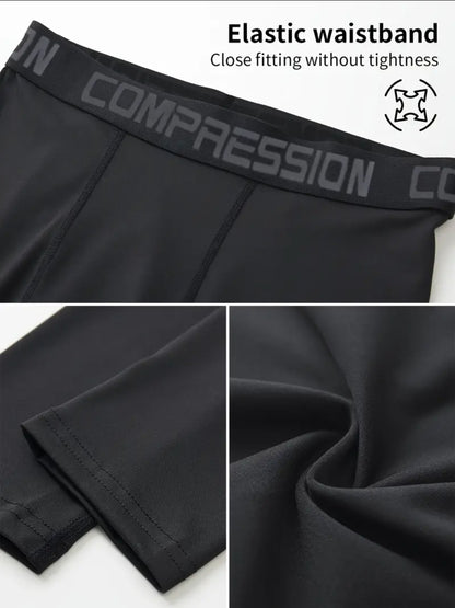 Telaleo 2pcs pantalon de compressions thermique pour hommes, collant de sport polaires athlétique, vêtements de base pou temps froid équipement d'hiver