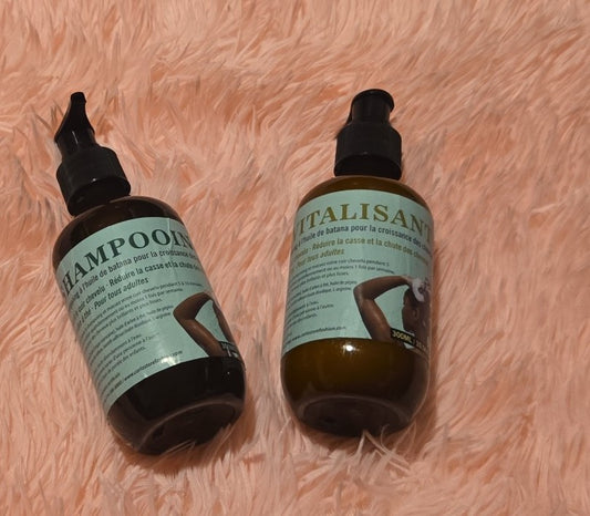 Carla-mulatresse shampoing et revitalisant 300g chacun à base de batana pour la croissance des cheveux, stimuler la pousse des cheveux, hydrater et augmenter le volume