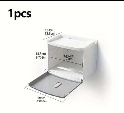 Support mural pour papier toilette,porte rouleau étanche pour le rangement des mouchoir à l'usage domestique, sans perçage