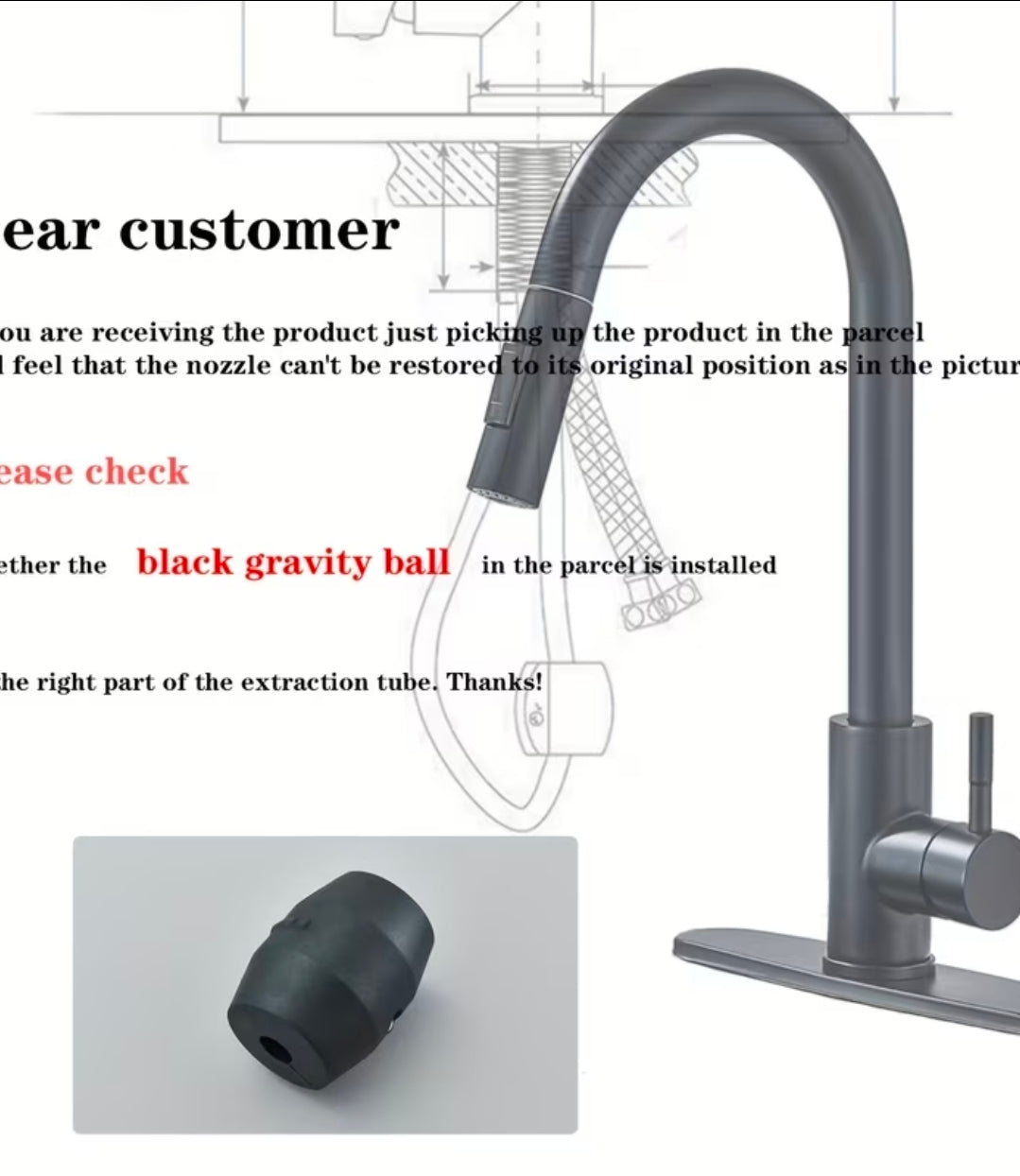 Robinet de cuisine noir mat,robinet pivotant à poignée unique avec pulvérisateur retractable,mélangeur cuisine commerciale avec plaque 10pouces pour 1 ou 3trous
