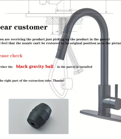 Robinet de cuisine noir mat,robinet pivotant à poignée unique avec pulvérisateur retractable,mélangeur cuisine commerciale avec plaque 10pouces pour 1 ou 3trous