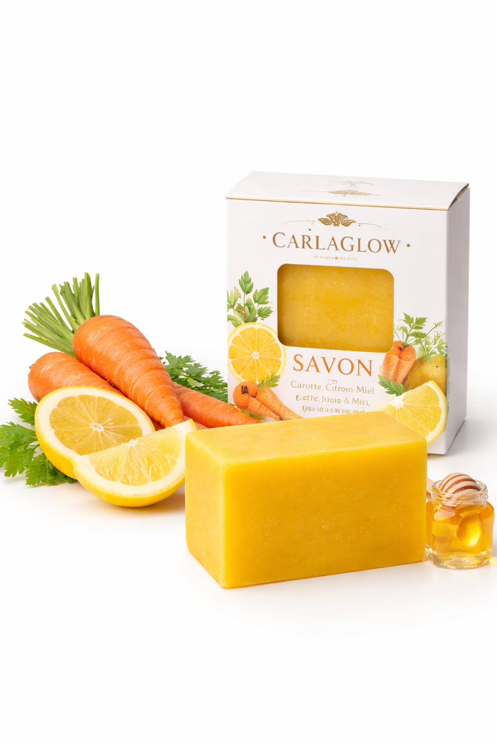 Savon carrote Carlaglow faite à la main