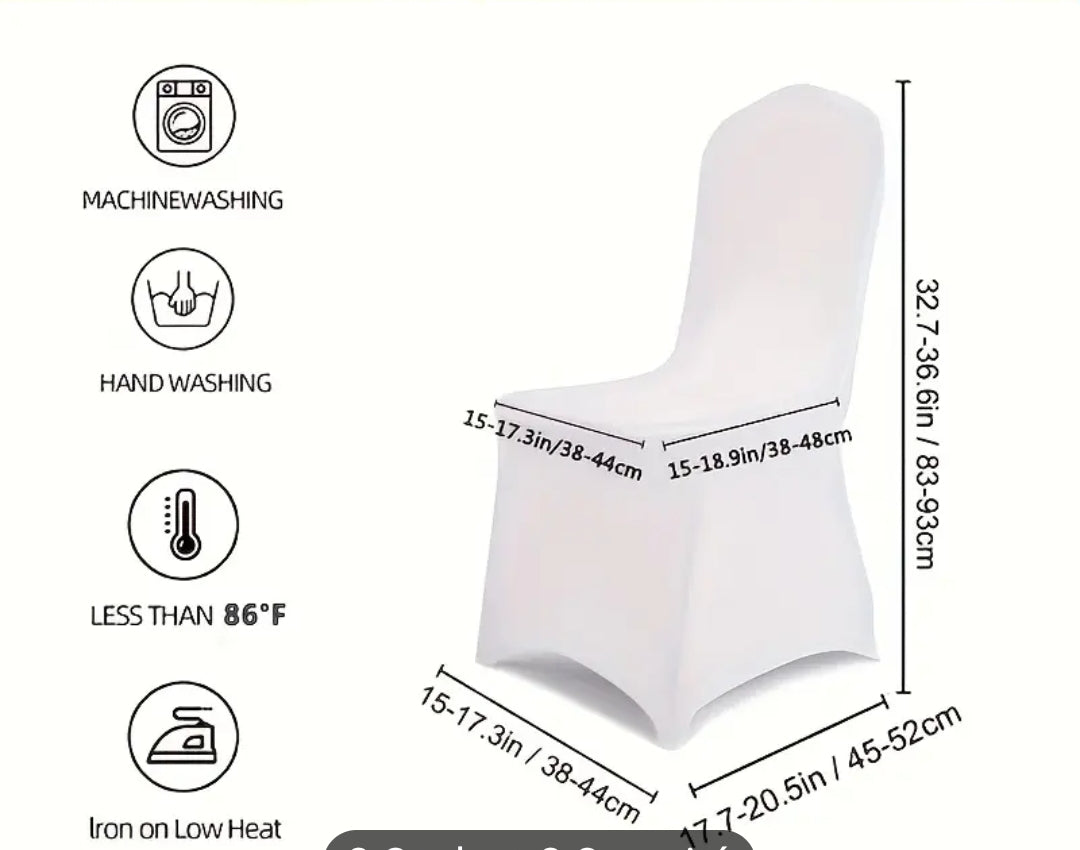 Lots de 6/12 housse de chaise en spandex pour restaurants adaptés au salon et à la salle à manger. Housse de chaise elastique universelle pour protéger les chaises de mariage, banquet, anniversaire et fête (blanc,noir)