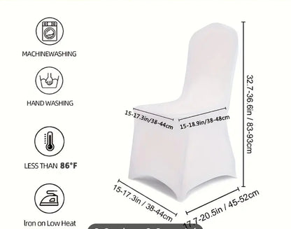 Lots de 6/12 housse de chaise en spandex pour restaurants adaptés au salon et à la salle à manger. Housse de chaise elastique universelle pour protéger les chaises de mariage, banquet, anniversaire et fête (blanc,noir)