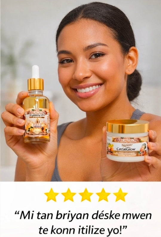 Set Carlaglow – Mains & Pieds ✨

Soin naturel pour les zones rebelles : mains, pieds, jointures et coudes.
Hydrate, adoucit et unifie le teint pour une peau douce et éclatante.