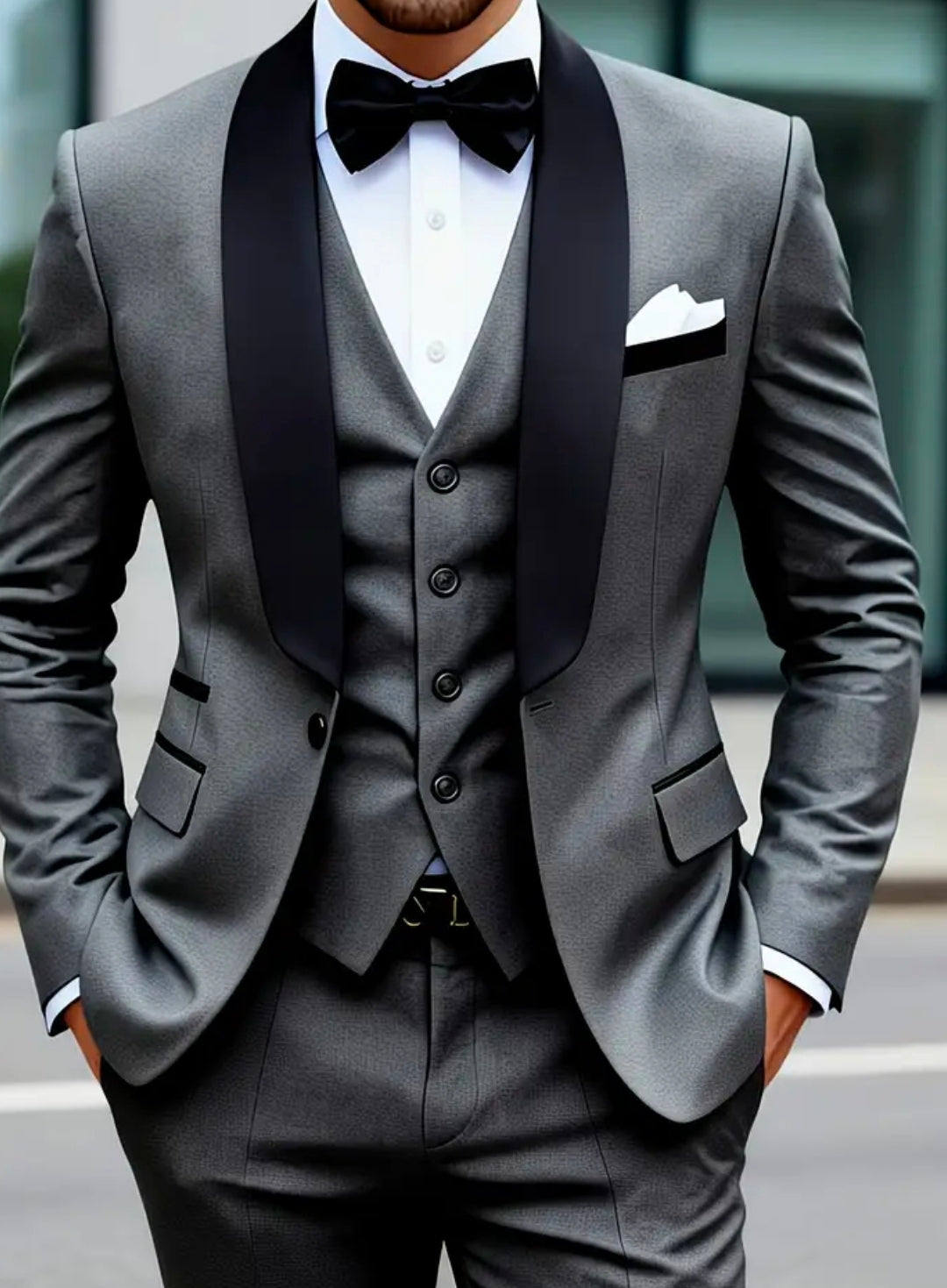 Ensemble de costume décontracté hommes de 3 pièces