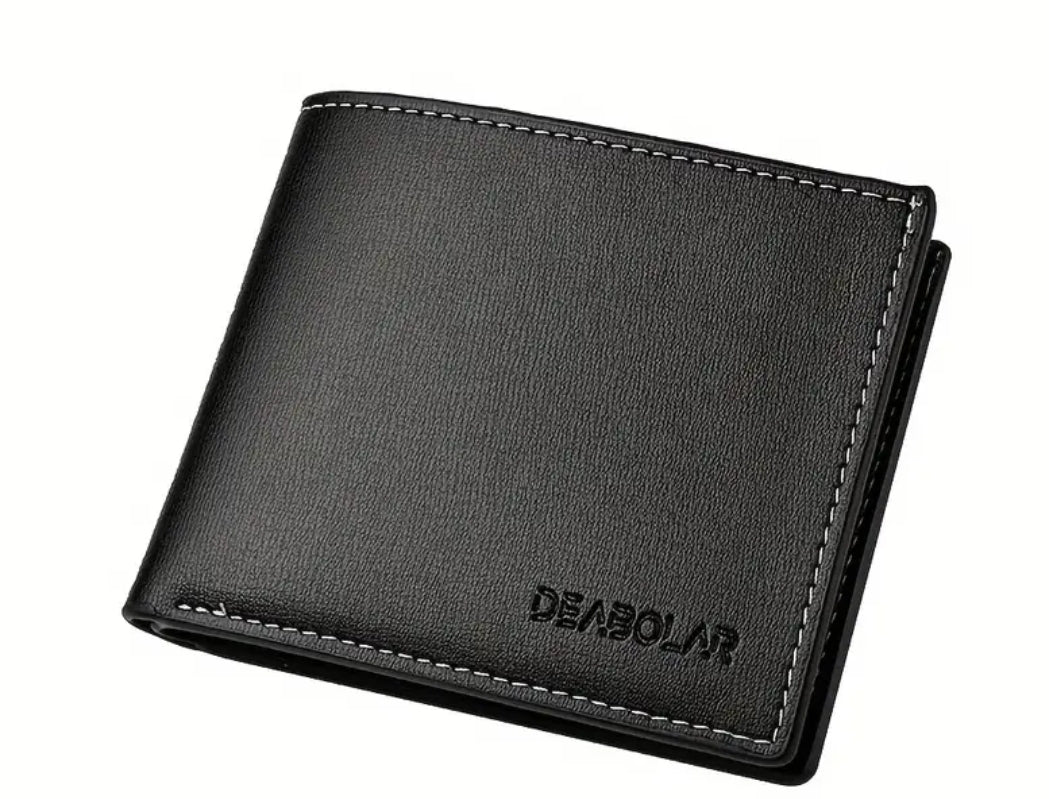 Portefeuille personnalisable pour homme ,1 pièces porte-carte en simili cuir avec nom personnalisé,style professionnel  bifold court ,motif de lettre artistique accessoires de mode pour hommes