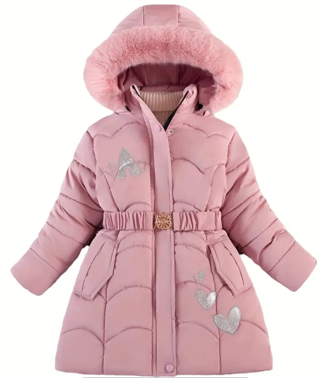 Manteau d'hiver epais à capuchon en fourrure Élégante pour filles, parkas chaudes à manche longue et capuchon décontractés pour hiver et l'automne