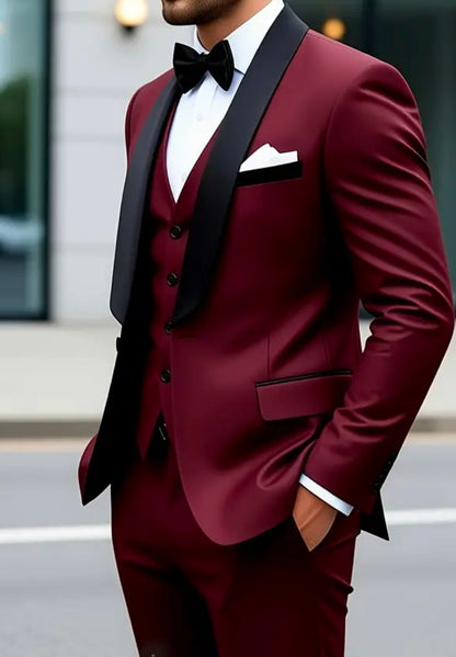 Ensemble de costume décontracté hommes de 3 pièces