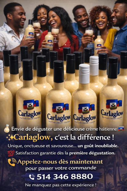 La crémas haïtienne est une boisson traditionnelle onctueuse à base de lait, coco, épices et rhum, offrant un goût riche et authentique.
Kreyòl :
Kremas ayisyen se yon bwason tradisyonèl ki fèt ak lèt, kokoye, epis ak wonm,livraison local