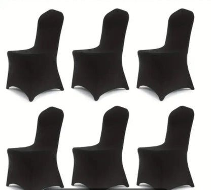 Lots de 6/12 housse de chaise en spandex pour restaurants adaptés au salon et à la salle à manger. Housse de chaise elastique universelle pour protéger les chaises de mariage, banquet, anniversaire et fête (blanc,noir)